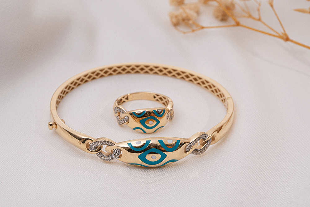 Blue Eye Gold Set 18K